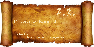 Plavsitz Kandid névjegykártya